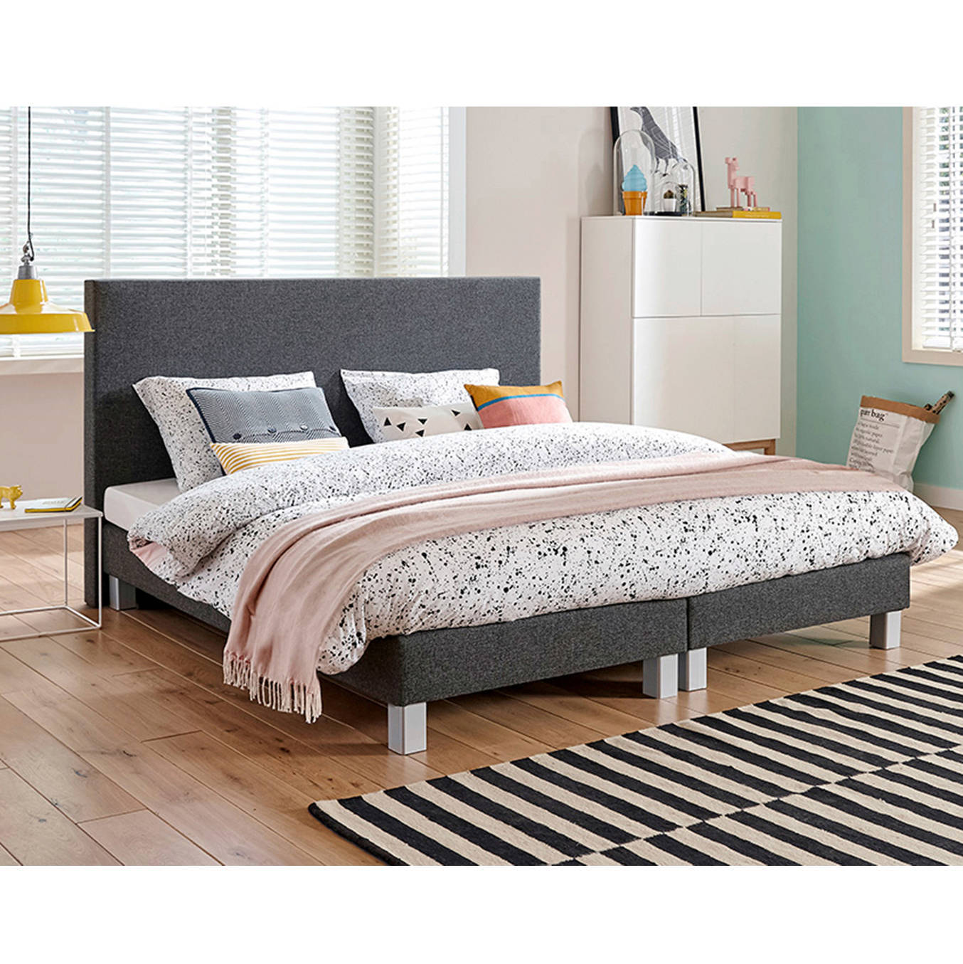 Beter Bed complete boxspring Leeds vlak met bridge matras 140x210