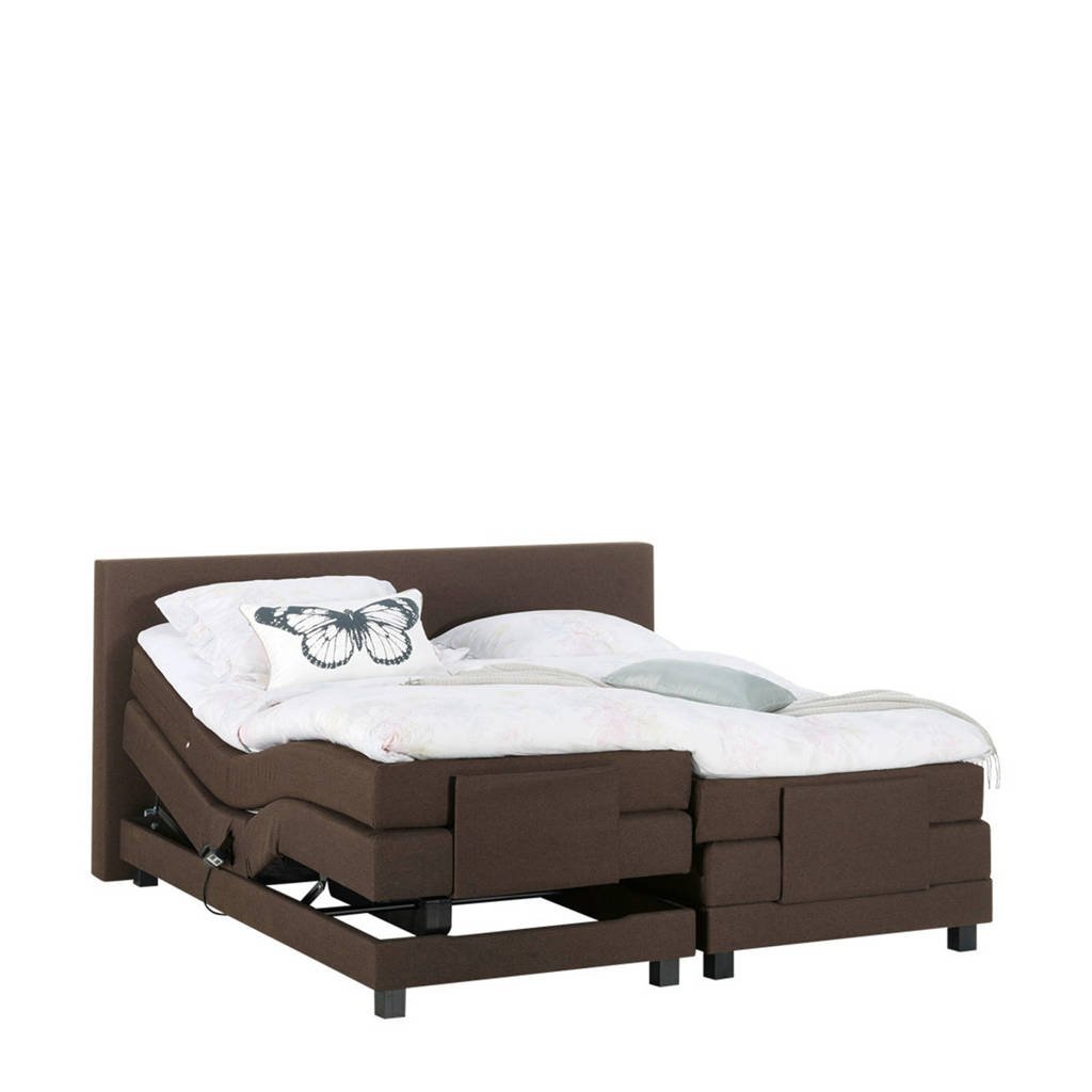 Beter Bed complete elektrische boxspring Brighton (140x210 cm), Bruin