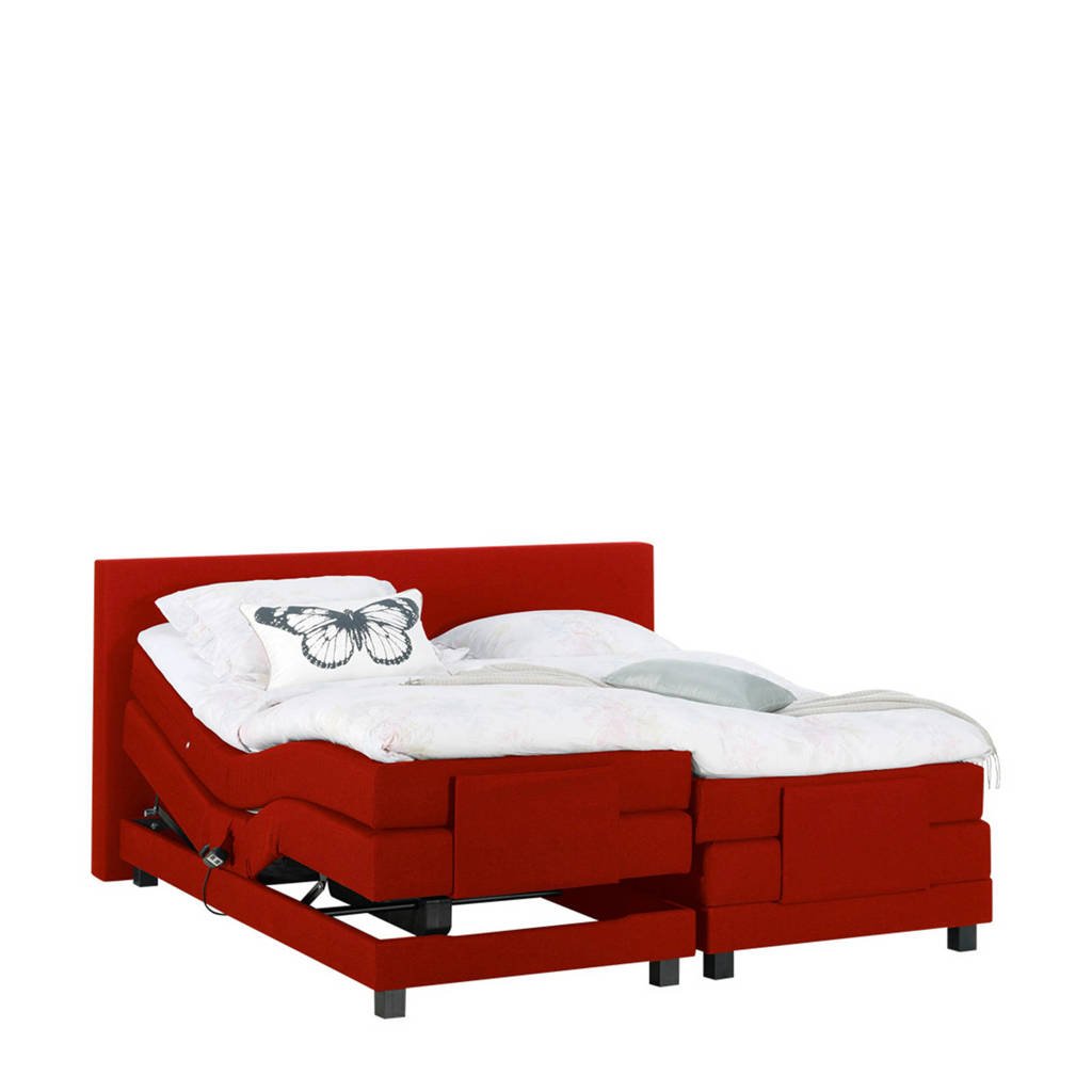 Beter Bed complete elektrische boxspring Brighton (160x210 cm), Rood