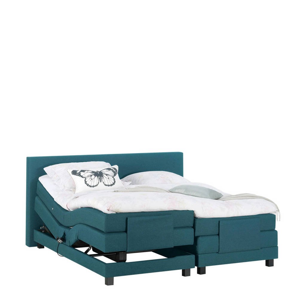 Beter Bed complete elektrische boxspring Brighton (140x210 cm), Turquoise