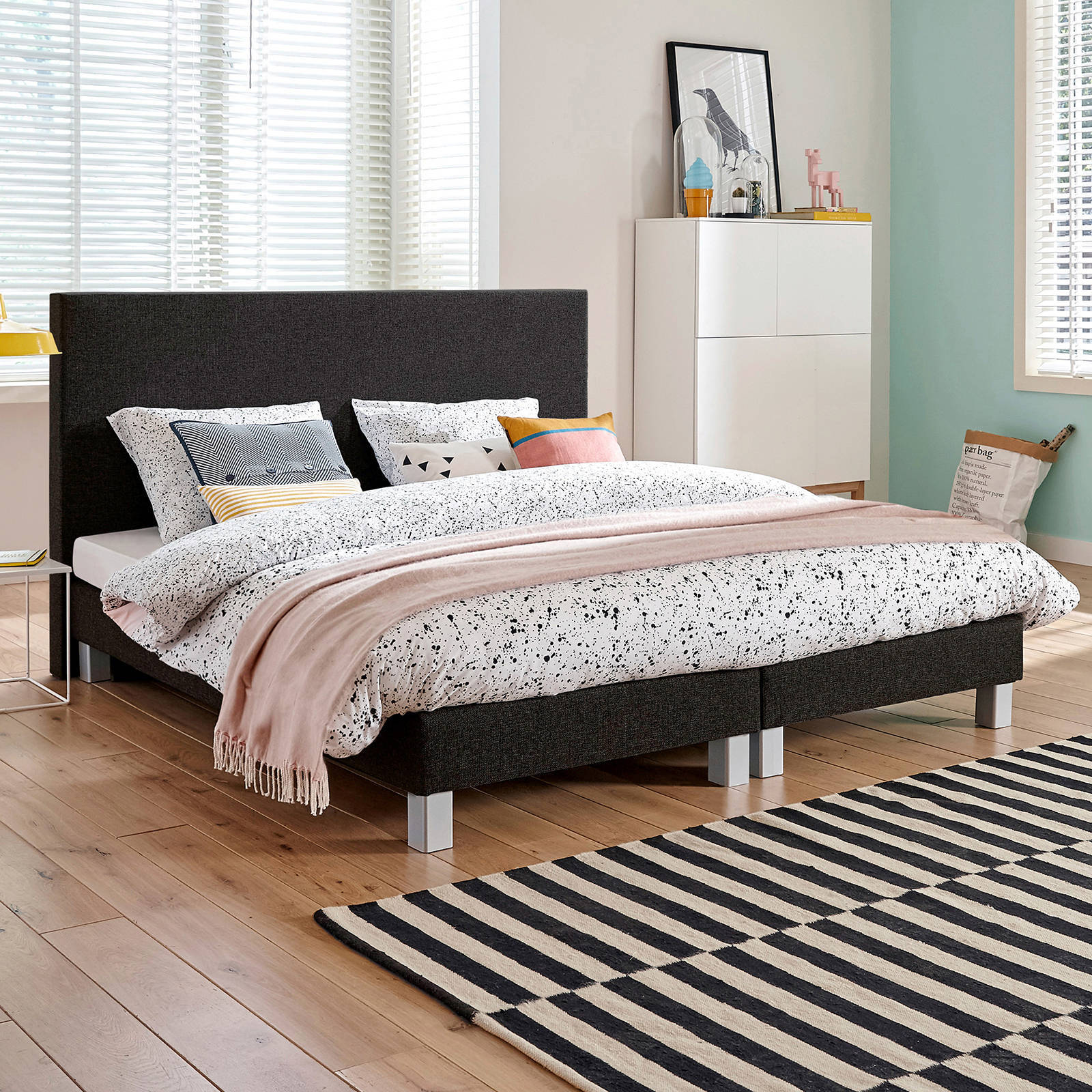 Beter Bed complete boxspring Leeds vlak met bridge matras 160x210