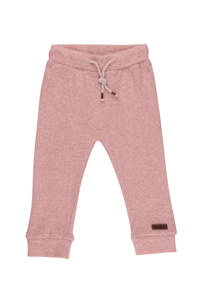 Roze meisjes Little Dutch baby regular fit broek van stretchkatoen met elastische tailleband met koord