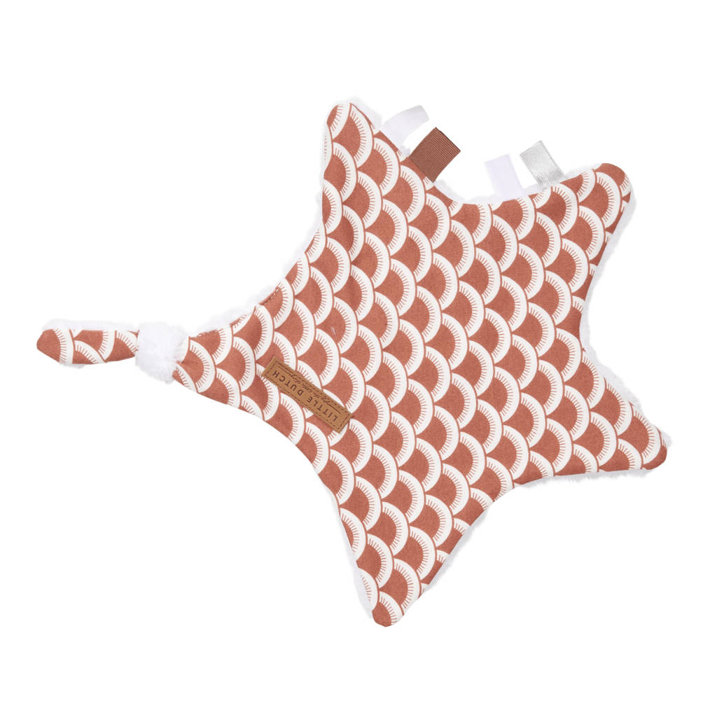 Little Dutch knuffeldoekje ster 30x35 cm Sunrise Rust, Roodbruin