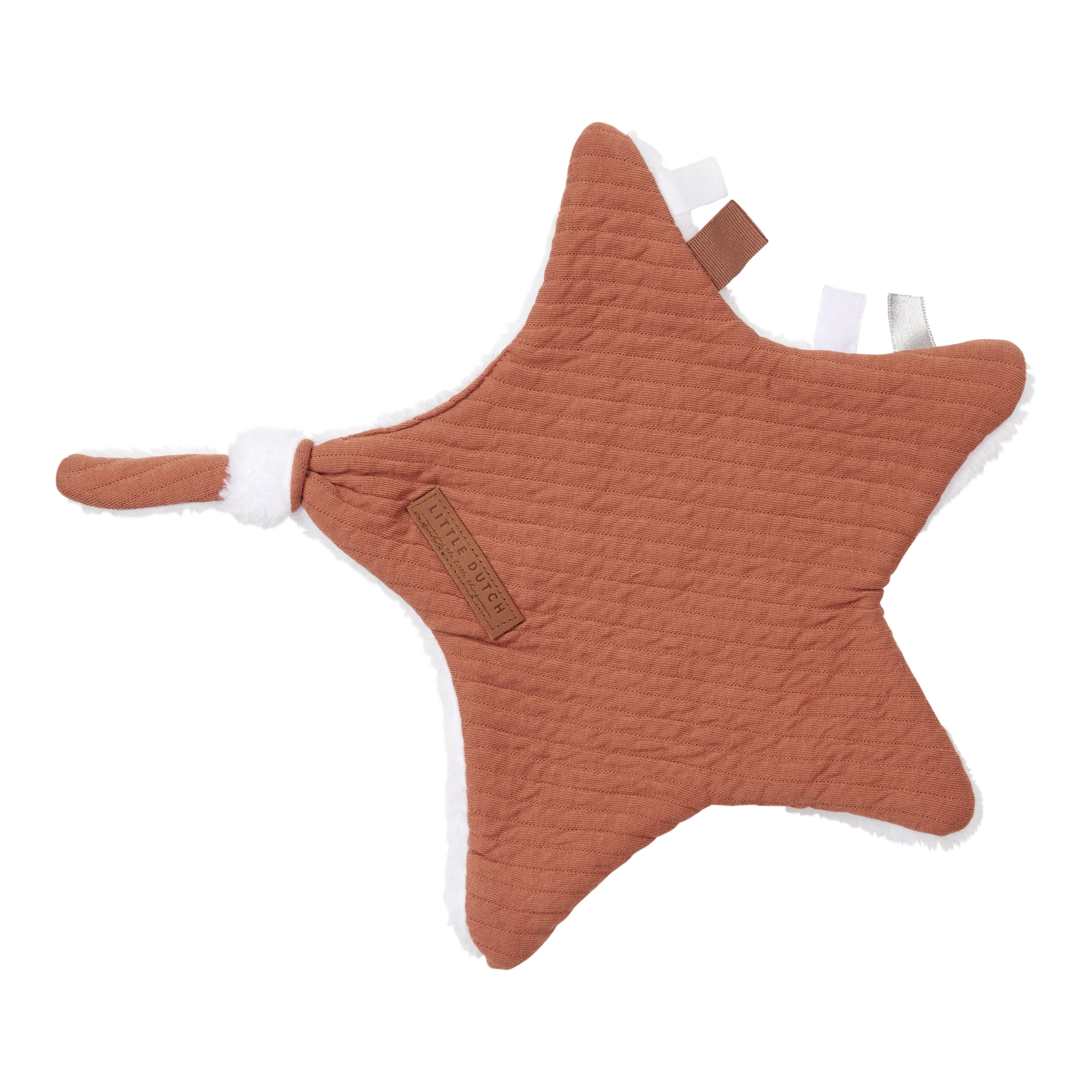 Little Dutch knuffeldoekje ster 30x35 cm Pure Rust Speendoekje Bruin