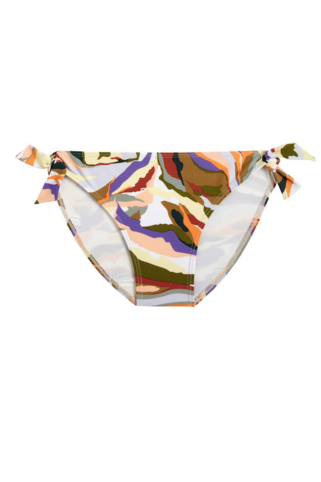 Beachlife strik bikinibroekje met all over print groen/geel/rood, Groen/geel/rood