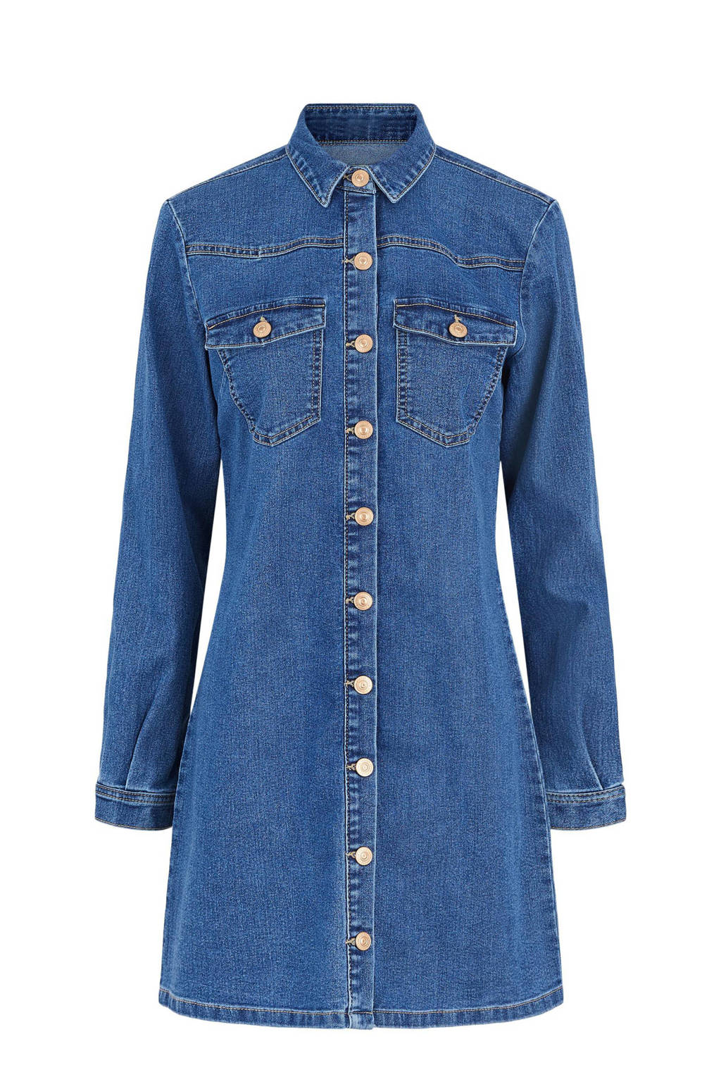 PIECES jurk blauw, Blauw
