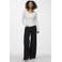 PIECES ribgebreide longsleeve met katoen zwart