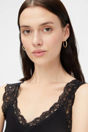 thumbnail: Zwarte dames PIECES top van viscose met effen en V-hals