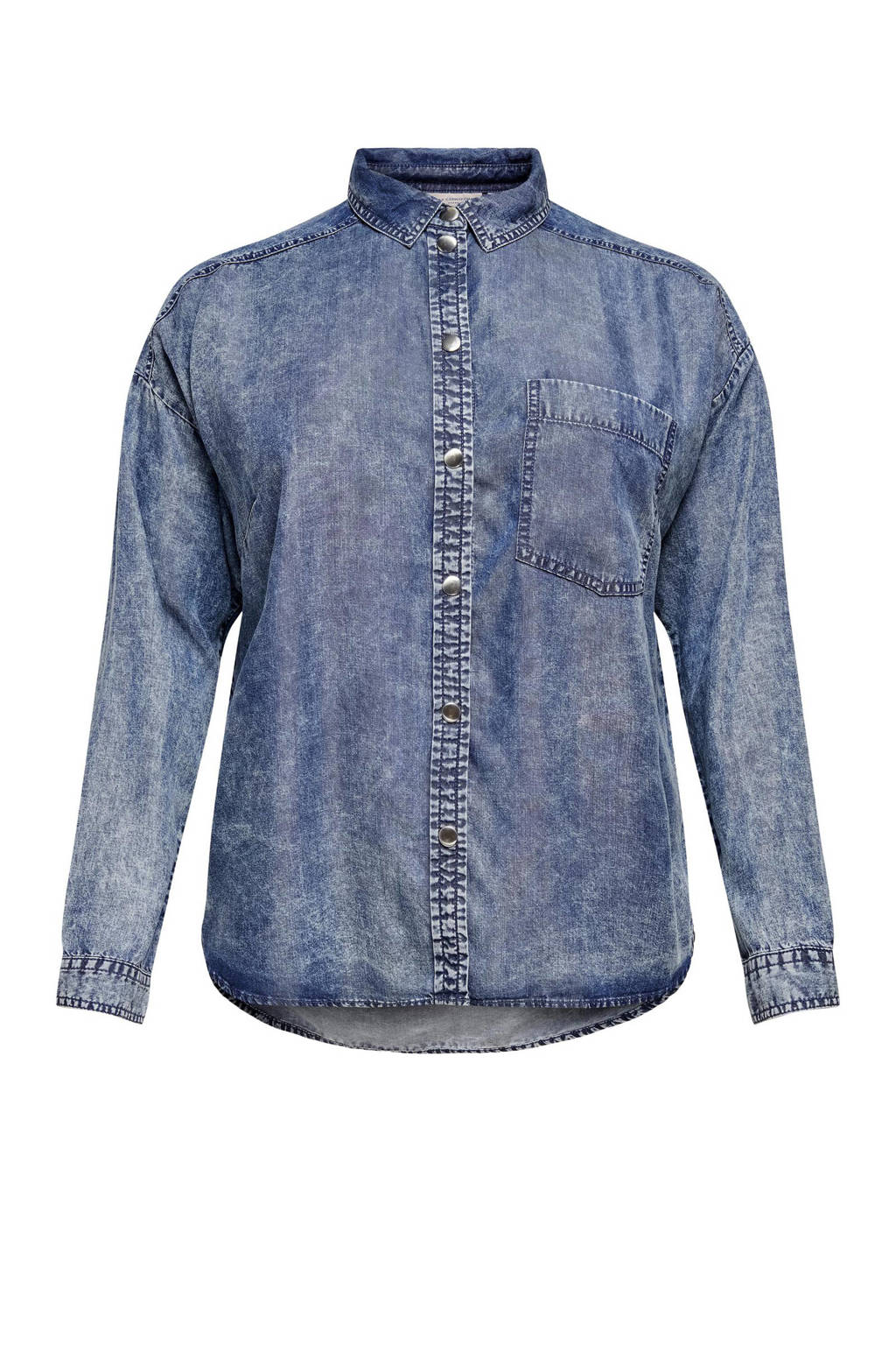 ONLY CARMAKOMA blouse CARTHEODORA blauw, Blauw