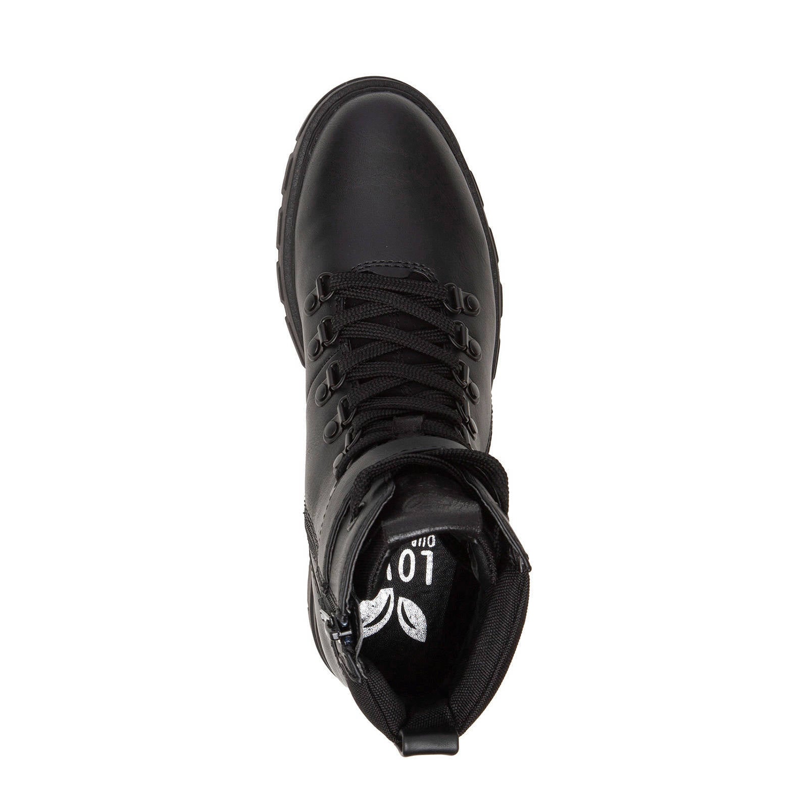 Scapino Love Our Planet vegan veterboots met siergesp zwart | wehkamp