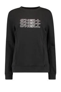 Zwarte dames O'Neill sweater van katoen met lange mouwen en ronde hals