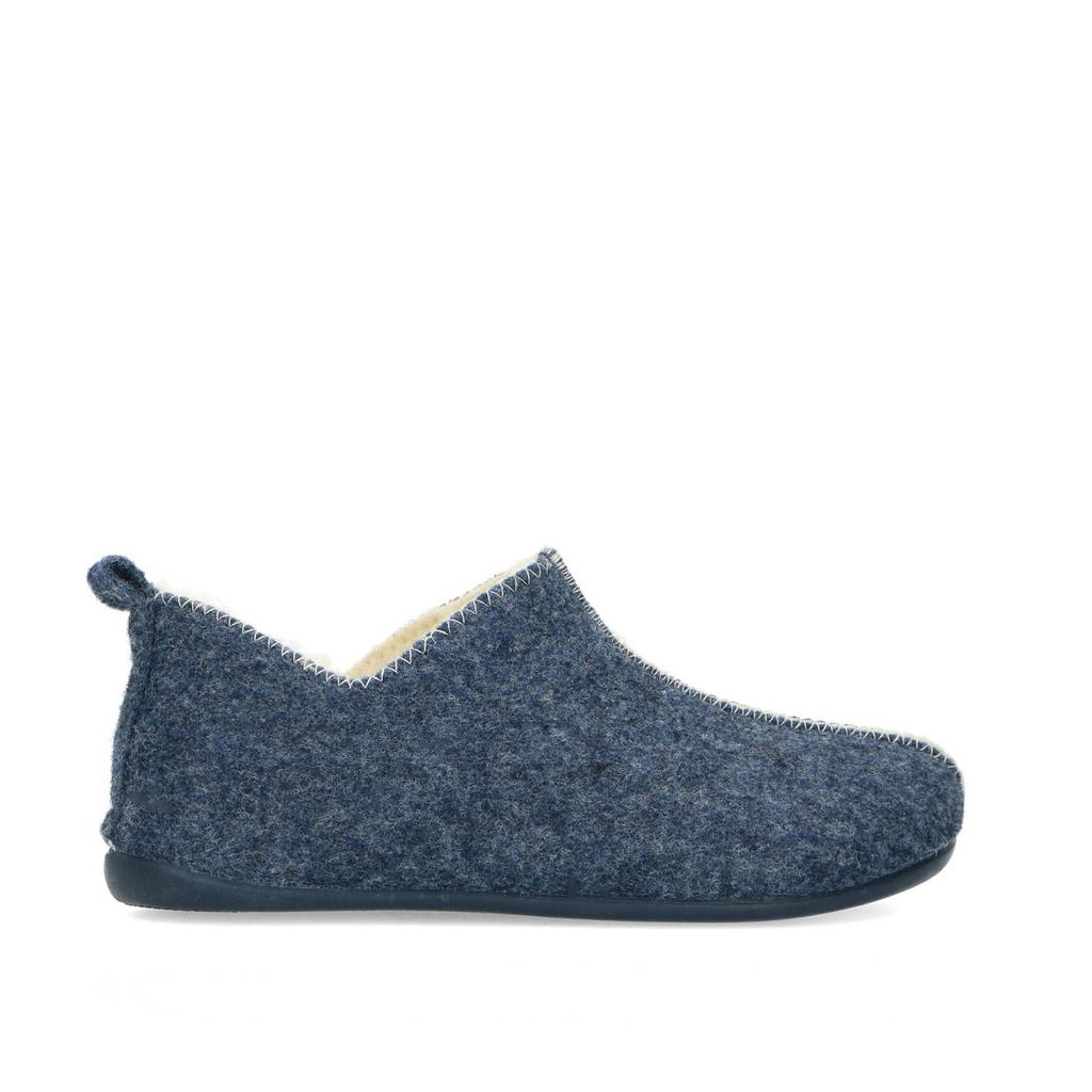 Blauwe heren Manfield pantoffels van textiel