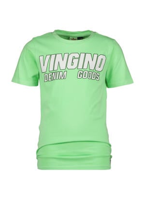 T-shirt Heonis met logo neon groen