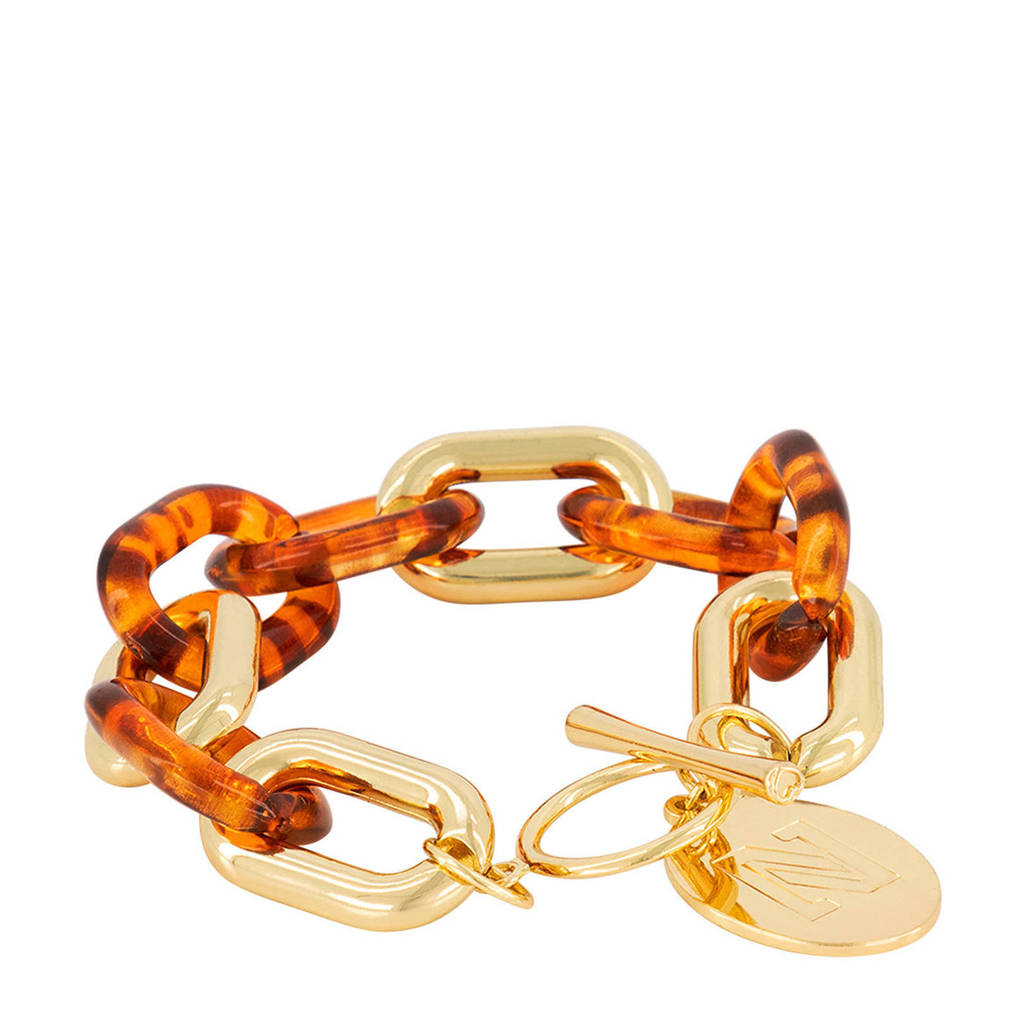 NIKKIE armband Milon bruin/goudkleurig, Bruin/goudkleurig