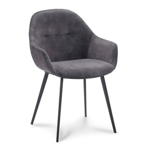 Wehkamp Home eetkamerstoel Troy (set van 2) - Antraciet