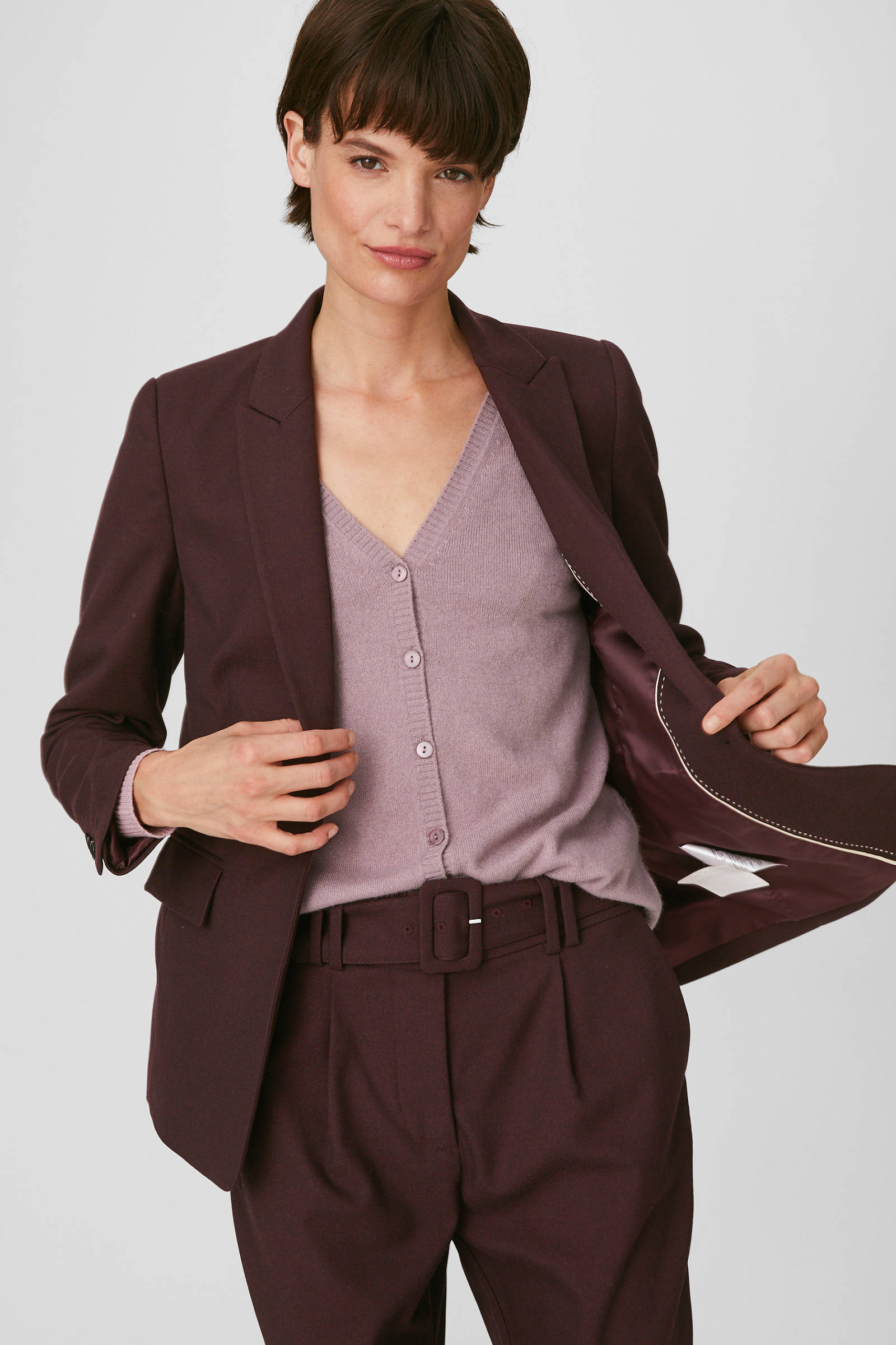 aubergine blazer