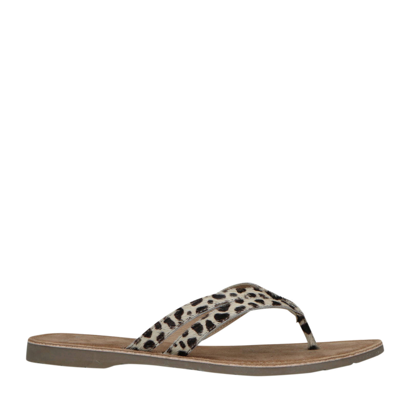 Generisch Nubuck lederen sandalen voor heren, echt leer, slippers met kurken zool, Made in Spain, bruin, 43 EU
