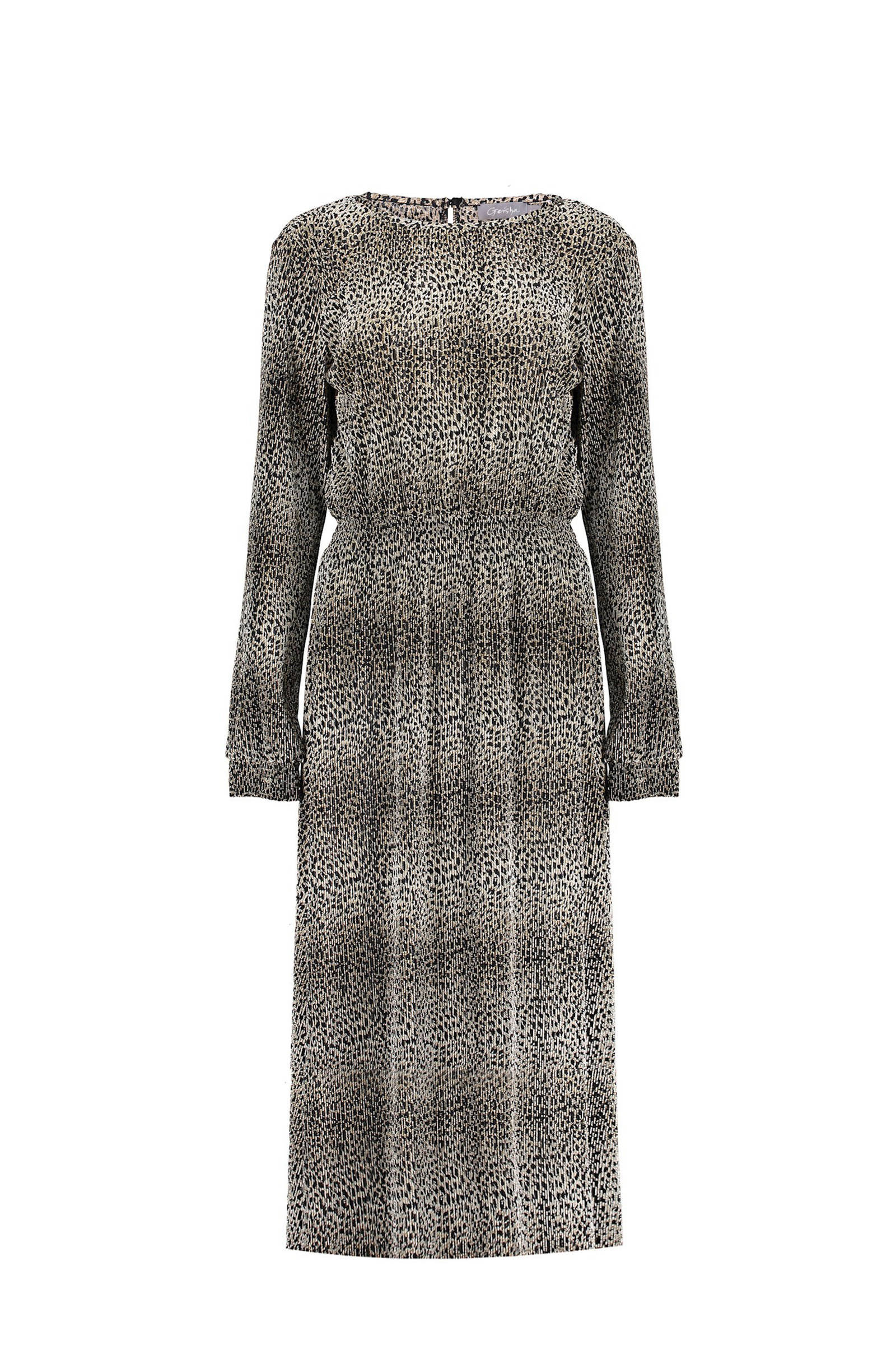 Dress Maxi Jurk Dierenprint Mesh Dierenprint Maxi Jurk Met Ruches