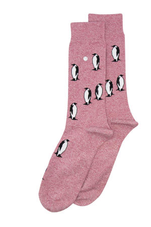 sokken The Penguin rood melange