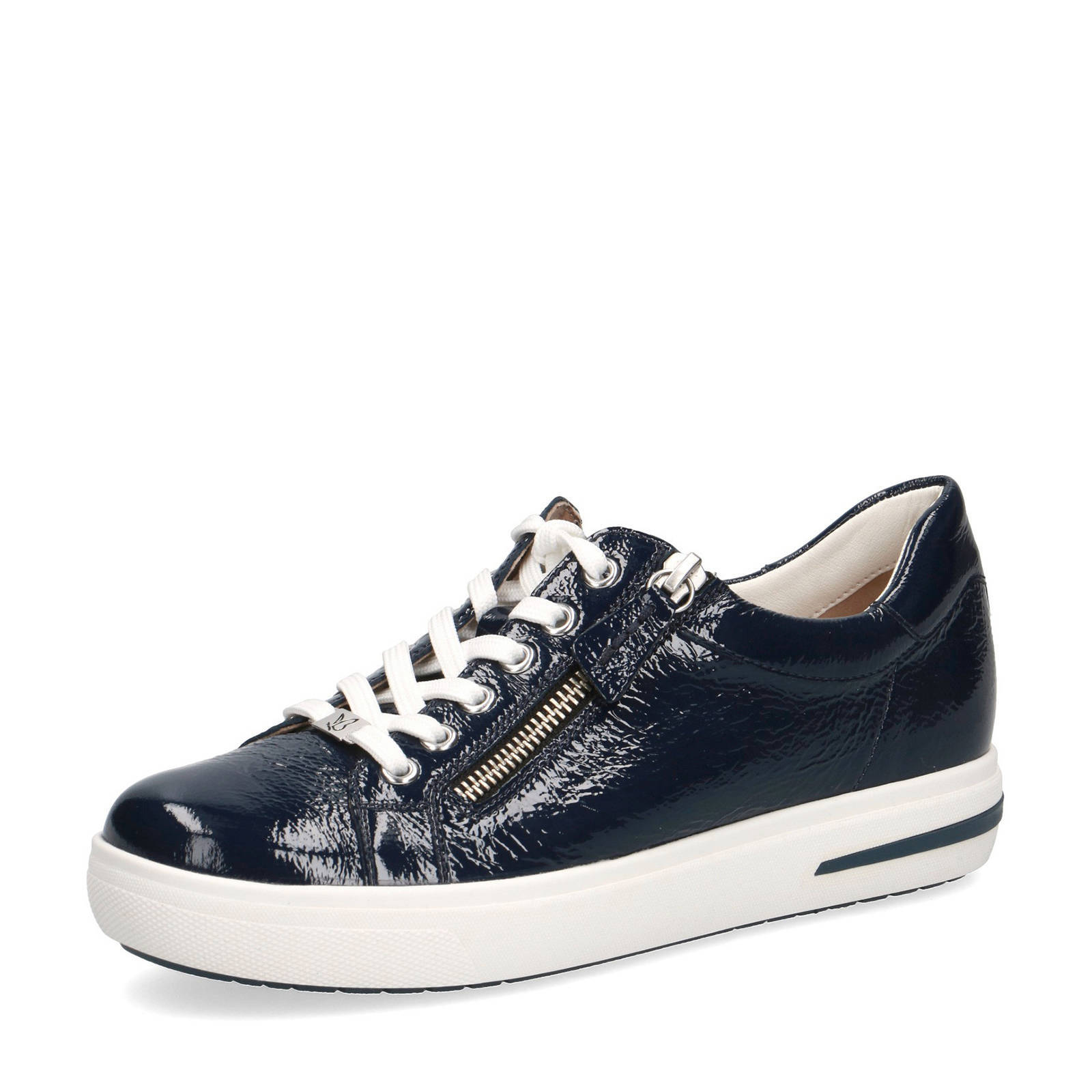 Caprice Manou lakleren sneakers donkerblauw | wehkamp