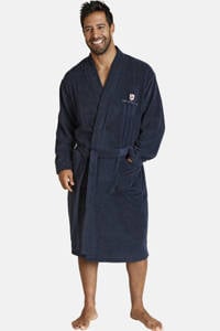 Jan Vanderstorm Plus Size badstof badjas JANNING donkerblauw, Donkerblauw