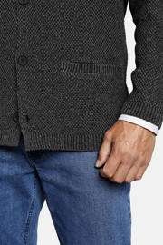 thumbnail: Jan Vanderstorm gemêleerd vest Plus Size ASGER donkergrijs