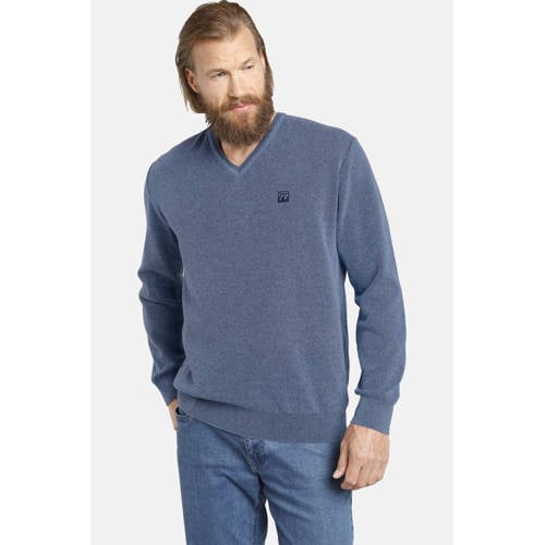 Jan Vanderstorm gemêleerde trui Plus Size KEIMO blauw afbeelding