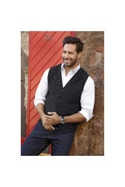 thumbnail: Jan Vanderstorm gemêleerd gilet Plus Size AHLMANN zwart
