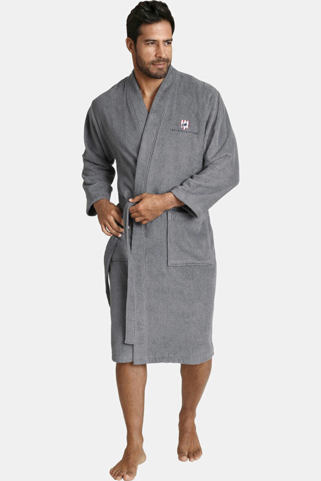 makkelijk te gebruiken dubbele Delegeren Jan Vanderstorm Plus Size badstof badjas JANNING grijs | wehkamp