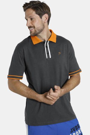 polo Plus Size ISFRIED donkergrijs