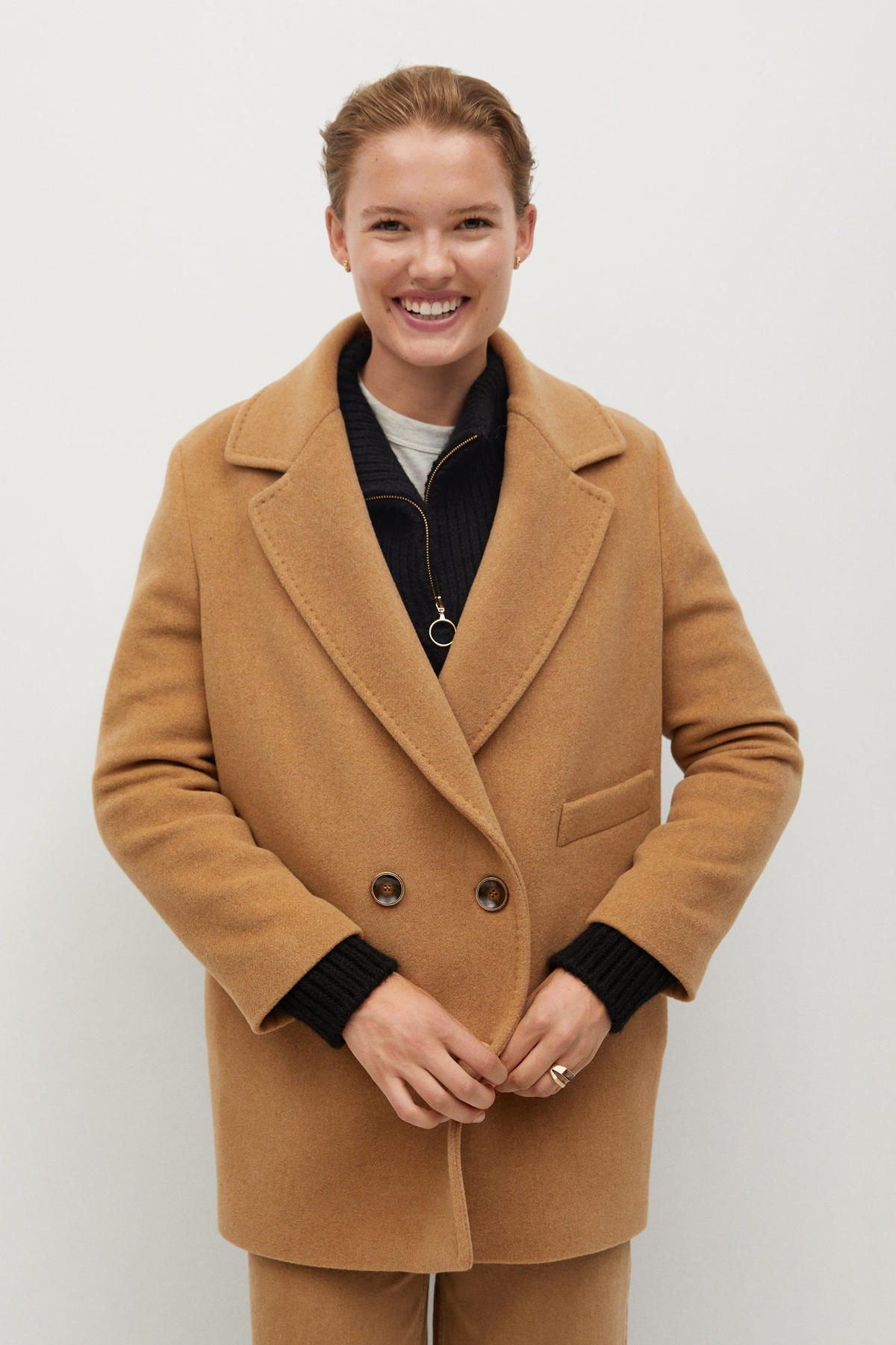 Mango coat camel wehkamp
