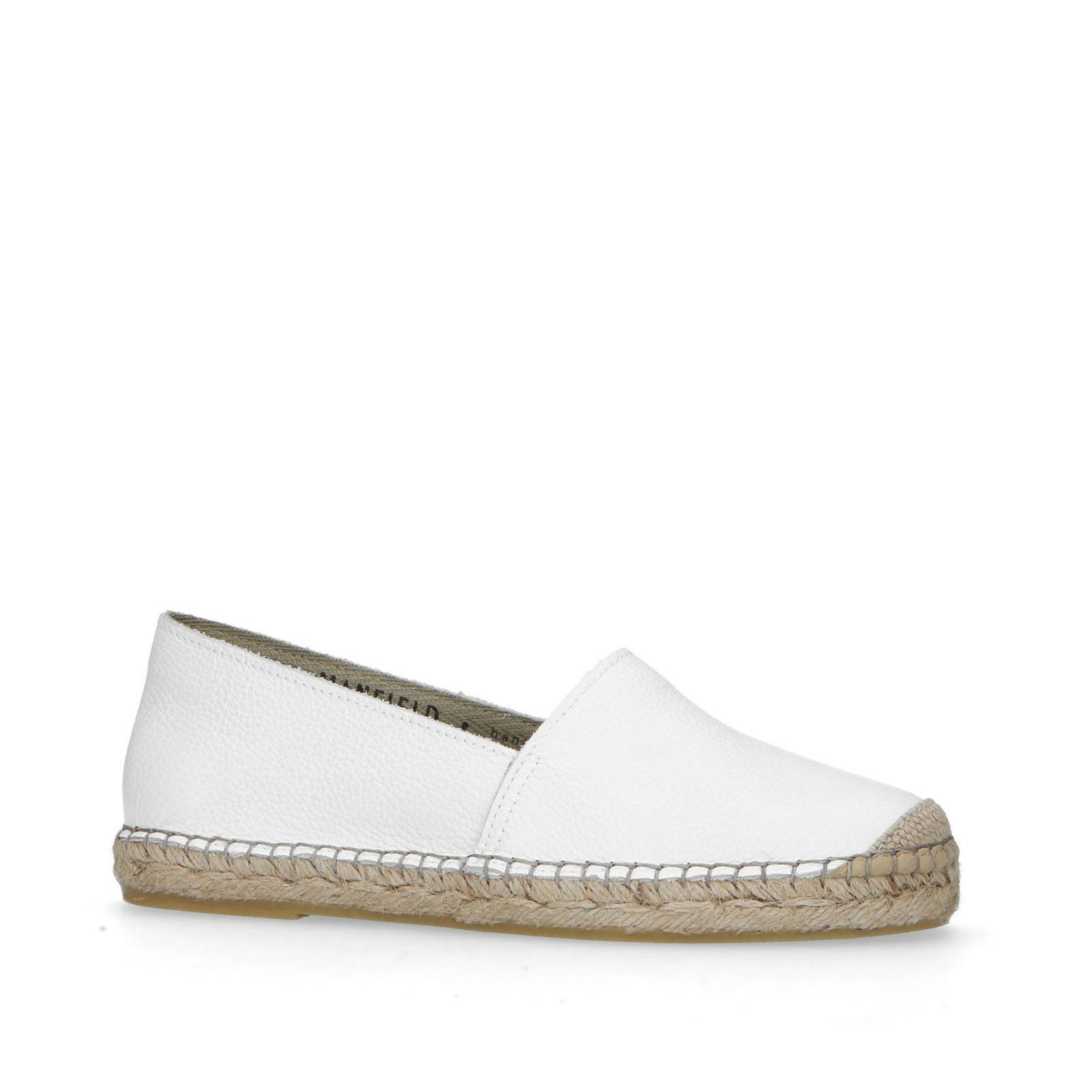 Witte leren espadrilles - Dames | MANFIELD