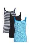 Blauw/donkerblauw/wit
