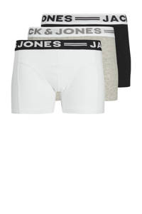 JACK & JONES JUNIOR   boxershort - set van 3 zwart/wit/grijs melange