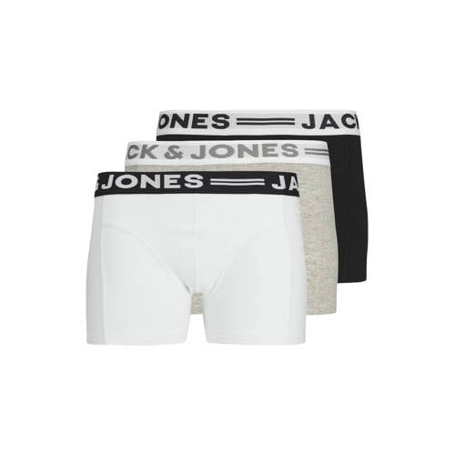 JACK & JONES JUNIOR boxershort - set van 3 zwart/wit/grijs melange afbeelding