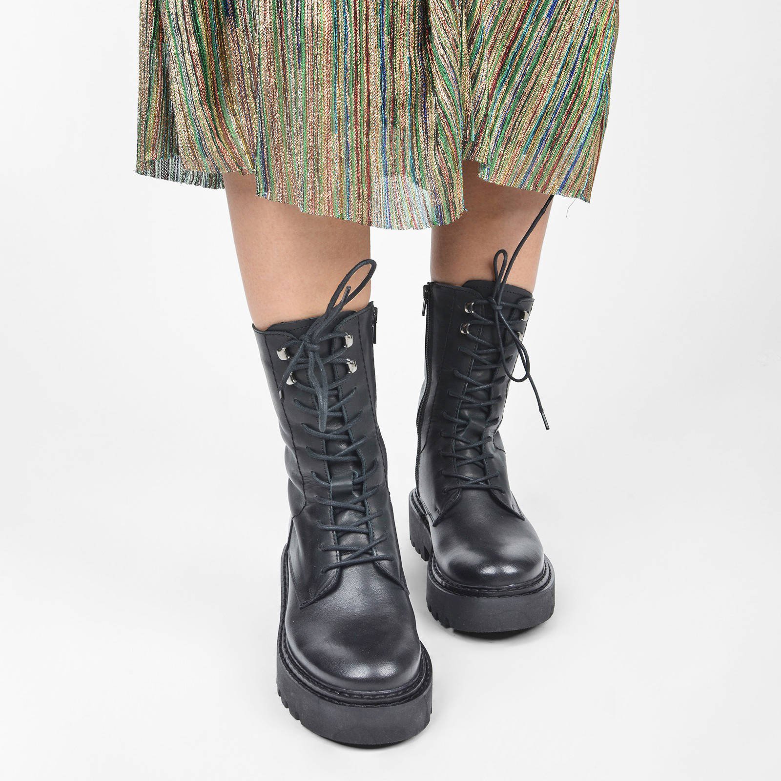 PS Poelman Satfat leren veterboots zwart | wehkamp PS Poelman leren veterboots | wehkamp
