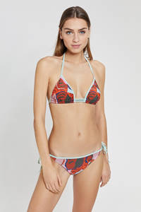 Shiwi triangel bikini Liz met all over print rood/zwart/grijs, Rood/zwart/grijs
