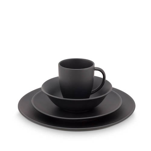 vtwonen serviesset (16-delig) - mat zwart