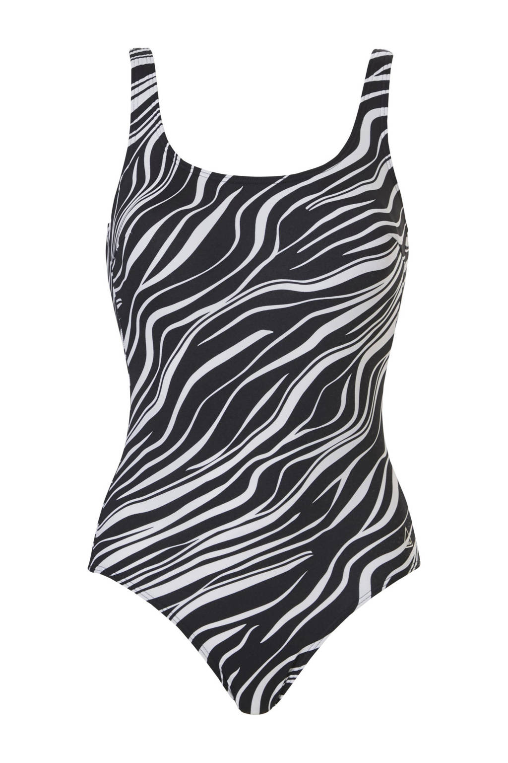 Tweka badpak met all over print zwart/wit, Zwart/wit
