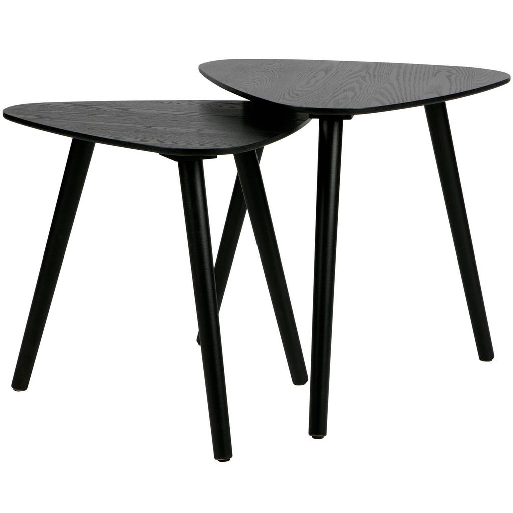 WOOOD WOOOD Nila Bijzettafels - Hout - Zand - Set van 2
