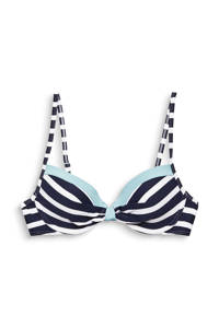 ESPRIT Women Beach gestreepte beugel bikinitop donkerblauw/wit