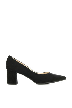   suède pumps zwart