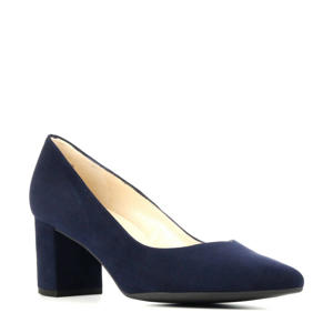 suède pumps donkerblauw