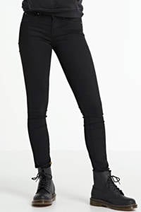 Yellow Blue Denim mid waist super skinny jeans Yuliya black, Black