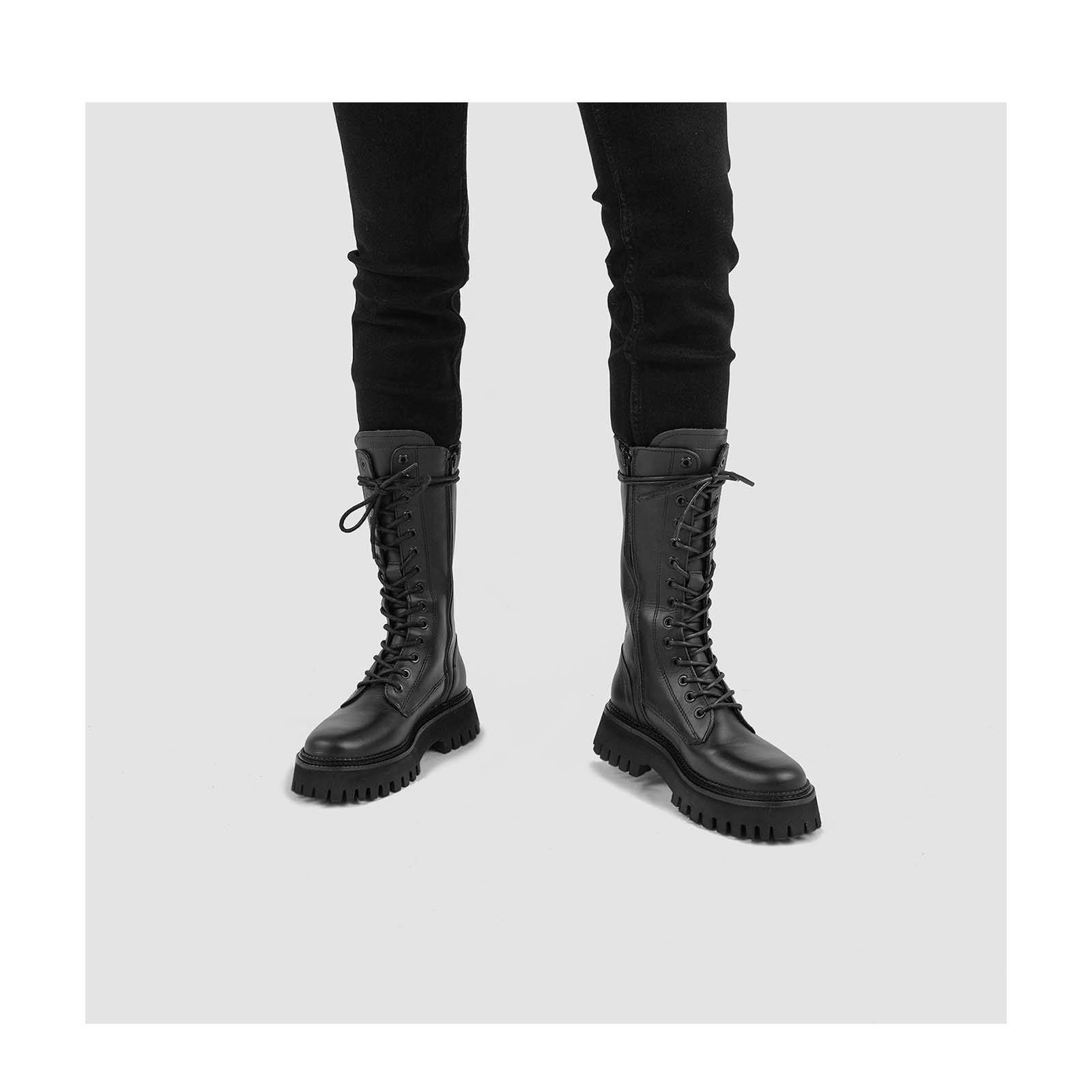 Bronx Groov-y High hoge leren veterboots zwart | wehkamp