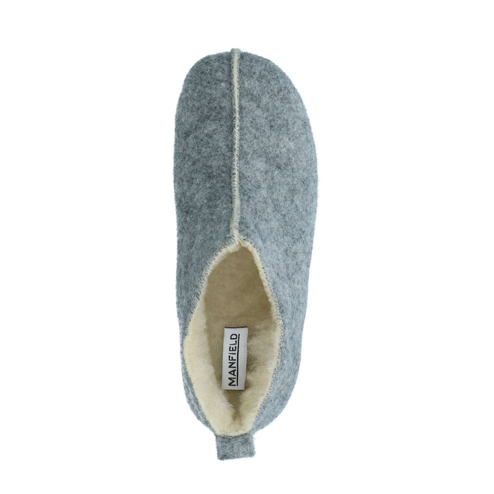 Manfield pantoffels grijs | wehkamp