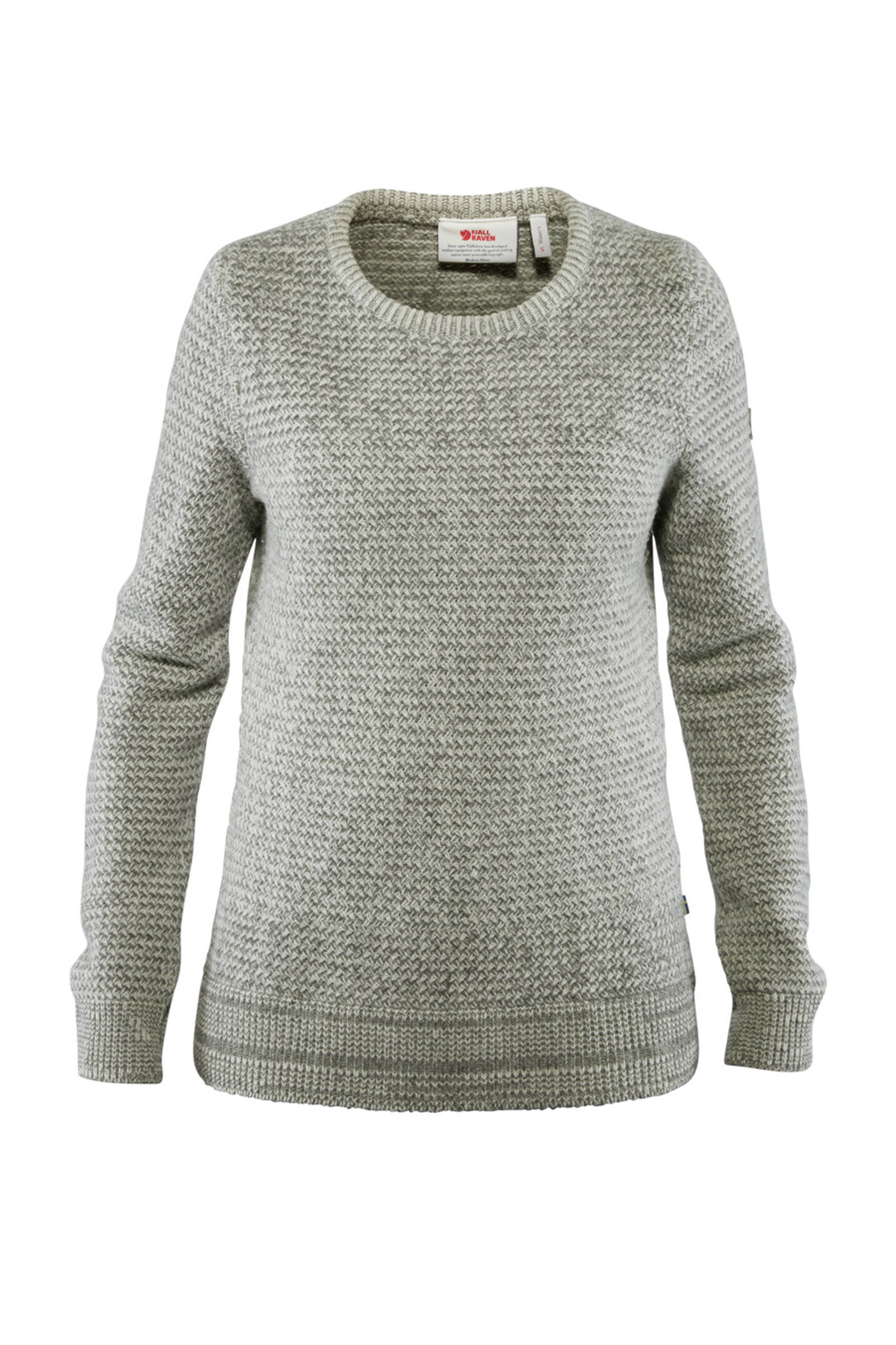 Fj&#xE4;llr&#xE4;ven &#xD6;vik Structure Sweater Dames Gebroken Wit/Lichtgrijs online kopen