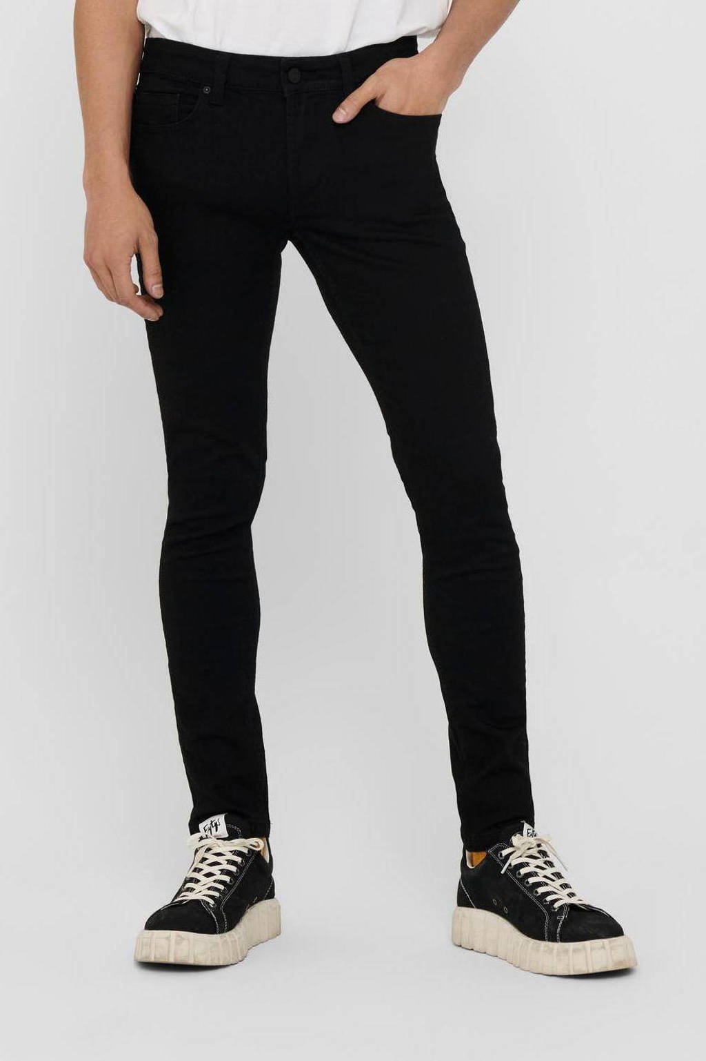 ONLY & SONS skinny jeans ONSWARP black denim 9383