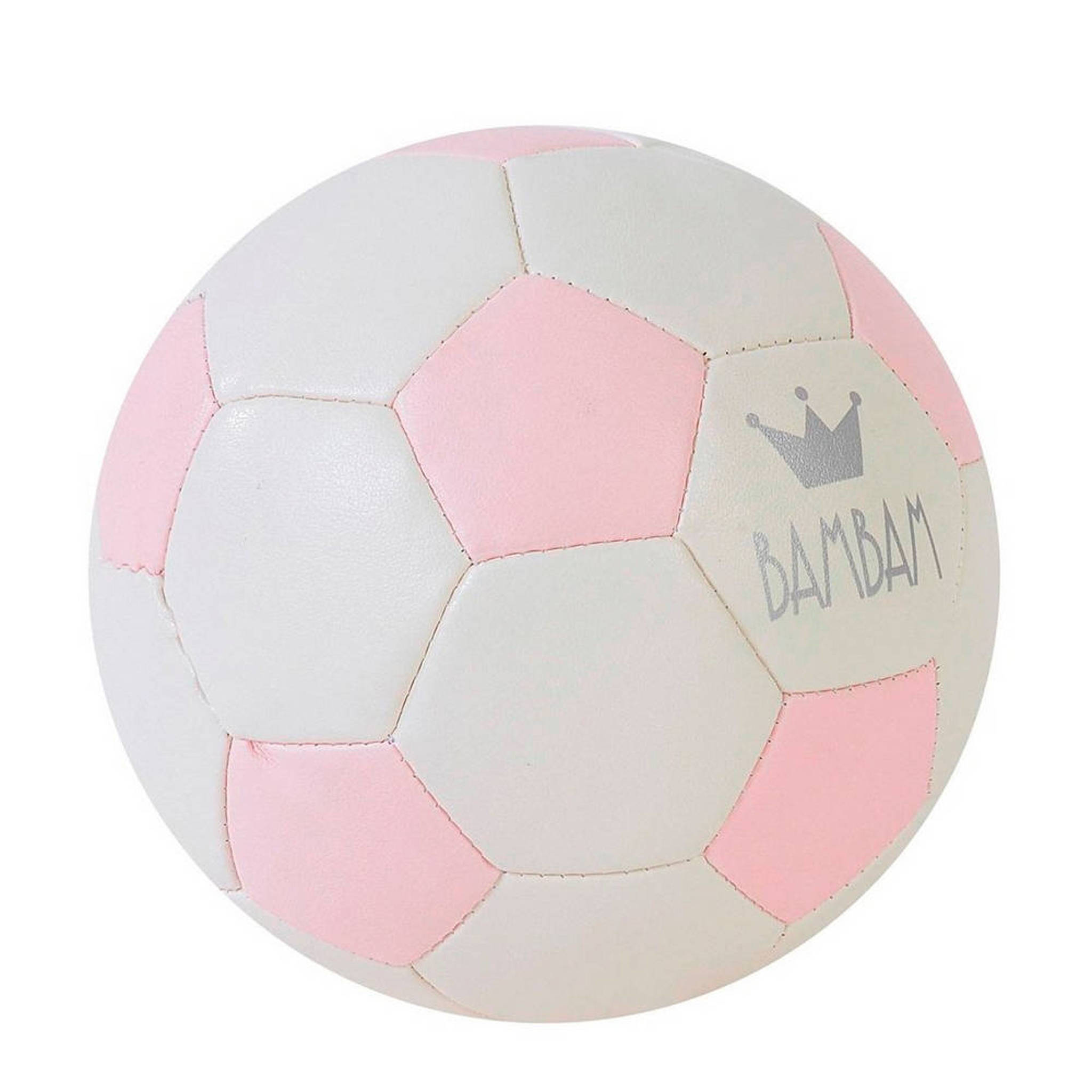 kijken mijn Kleuterschool BamBam voetbal roze knuffel 11 cm | wehkamp