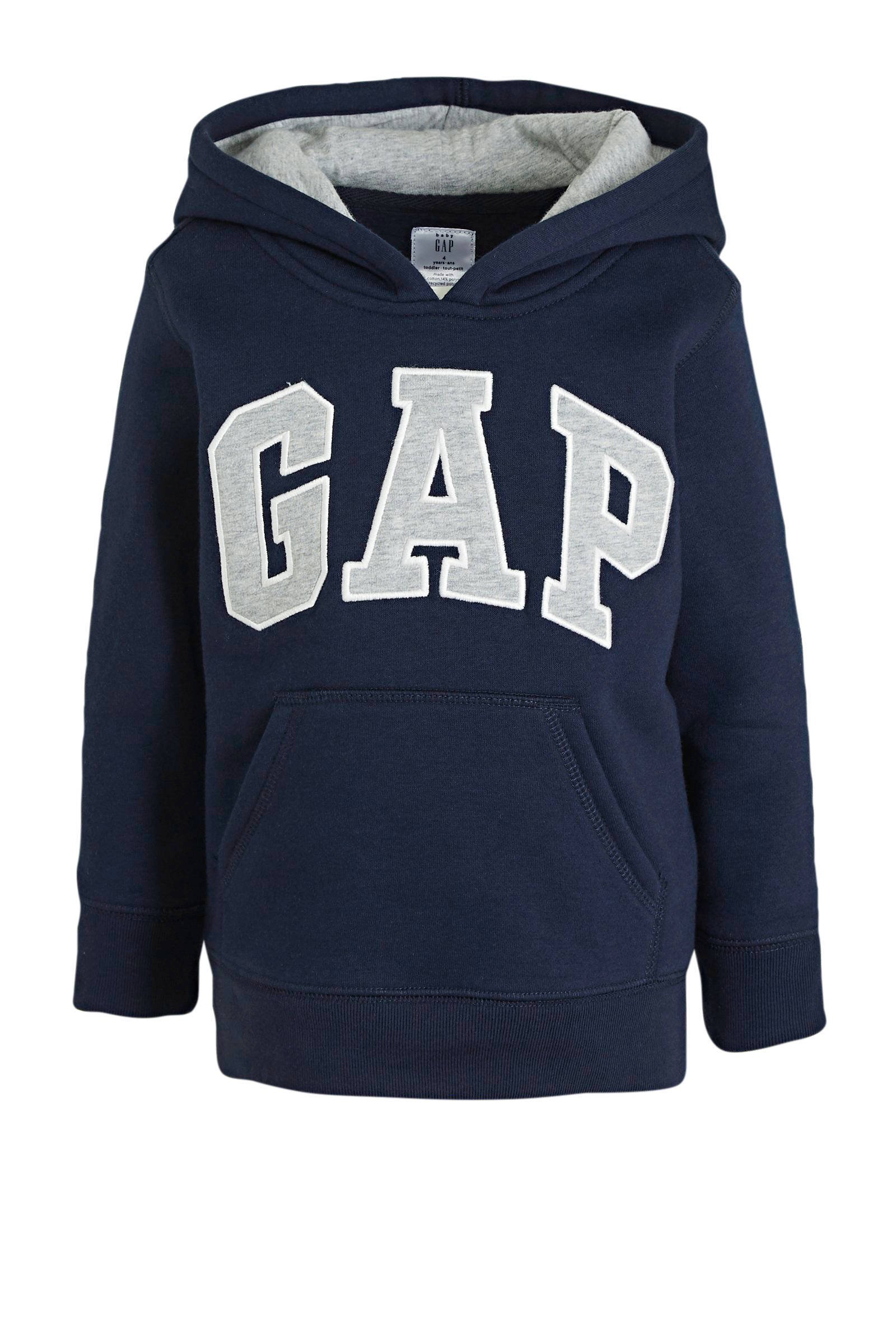 GAP Baby Hoodie Met Logo Blauw | Wehkamp